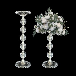 Support de présentation de fleurs pour centre de table de mariage et de la Saint-Valentin en acrylique noir moderne LANJO - Product Image 1