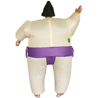 Nouvelle Performance violet Sumo Wrest costume gonflable drôle dessin animé poupée masque de Noël et ensemble de costumes