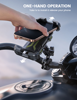 Support de téléphone en métal pour moto Lamicall BCSP05, vente en gros d'usine, anti-vibration, amortisseur de vibrations, support en aluminium pour moto, VTT