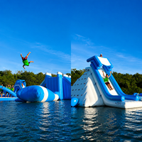 Parc aquatique gonflable commercial, parc aquatique géant pour adultes
