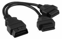 High Quality!! OBD 2 Extension Cable with 16pin Male to Dual Female Cables Diagnostic Tool