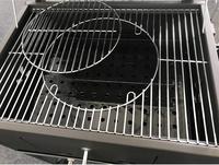 SEJR Barbecue Chariot Fumeur au Charbon de Bois avec Table d'Appoint S/M/XL