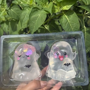 Juguete de Peluche Transparente de Vaseline con Forma de Fantasma para Halloween, Juguete Antiestrés de Rebote Lento para Aliviar la Ansiedad - Product Image 3