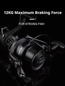 بكرة صيد بيلينز KW ثنائية الفرامل، بكرة معدنية بالكامل، فرامل أمامية/خلفية، للرمي لمسافات طويلة، بكرة صيد الكارب، للاستخدام باليد اليسرى، للأنهار والبحيرات، نسبة التروس 5.2:1 - Product Image 3