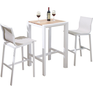 Chaise de <span class=keywords><strong>bar</strong></span> haute en métal moderne pour terrasse extérieure, jardin, villa, maison d'hôtes, comptoir de loisirs, sans accoudoirs - Product Image 5