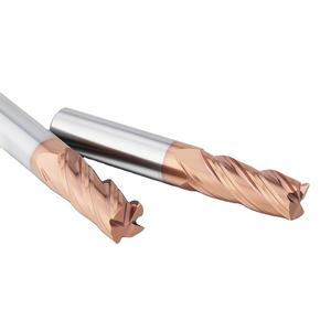 ZHY <span class=keywords><strong>UEX</strong></span> Fraises à queue carrées en carbure à 4 cannelures, revêtement TIALSIN, 60 Hrc, haute vitesse - Product Image 2