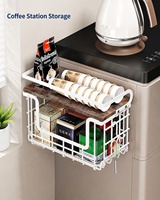 Magnetische metalen koelkast wandmontage keuken organizer 2-laags opvouwbare opbergmand rek fruit groenten voorraadkast kruidenrek