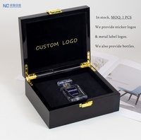 Coffret en Bois Noir de Luxe pour Parfum, Emballage Bouteille d'Attar Arabe, Boîte Cadeau Oud Peinture, Cologne, en MDF