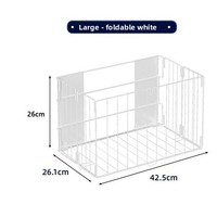 Panier à linge pliable peu encombrant, panier de rangement métallique magnétique sans perçage pour vêtements sales, idéal pour la salle de bain, la buanderie et les détaillants