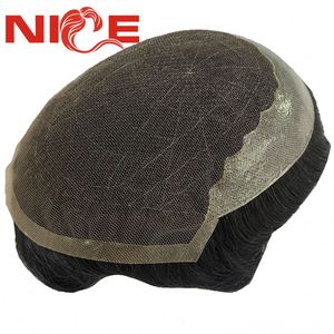 ระบบเปลี่ยนผมปลอม Q6 แบบขายส่ง วิกผมชายแบบไร้รอยต่อ เส้นผมธรรมชาติ - Product Image 1