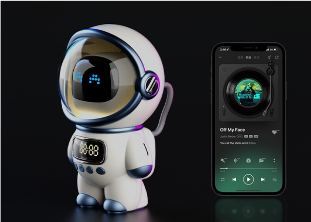 SMA Smart Care New Style Custom Mini Portable Radio Astronaut Music Smart Wireless bluetooth Speaker Microphone