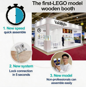 Stand de Exhibición Modular Personalizado de 10x20 pies con Iluminación LED, Fácil de Montar en 30 Minutos, para Ferias Comerciales y <span class=keywords><strong>Exposiciones</strong></span> - Product Image 4