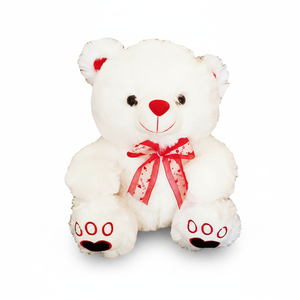 16'' White Bear with <b>Light</b> & <b>Music</b> 16PC/CS Valentine's Day Supplies - Product Image 2