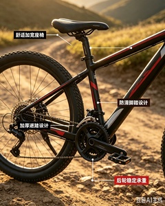 Bicicletta Elettrica da Montagna per Adulti 250W 30 Miglia 21.7MPH 24'' 5 Velocità Sospensione Anteriore Parafanghi Motore Posteriore Batteria Li-Ion Idraulica - Product Image 5