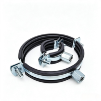 Support de tuyau galvanisé robuste avec isolation en caoutchouc EPDM, collier de serrage amortissant les chocs pour plomberie et conduites CVC