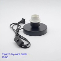 Base de lampe de bureau LED E27 à vis intégrale, en plastique blanc, avec interrupteur et adaptateur à économie d'énergie, pour une ambiance optimale – Vente directe usine