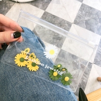 Sacs d'emballage en PVC avec logo personnalisé, pochette cosmétique, transparente, à fermeture éclair, pour les bijoux, maquillage, unités