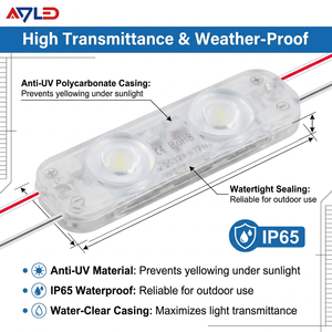 Transparent Housing LED Module 0.72W DC12V Warm White 3500K 170° Beam Angle 155mm Spacing IP20 RoHS CE UL Certified - Product Image 4
