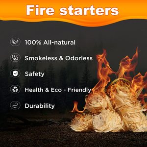 Allume-<span class=keywords><strong>feu</strong></span> naturel en laine <span class=keywords><strong>de</strong></span> <span class=keywords><strong>bois</strong></span> pour barbecue <span class=keywords><strong>de</strong></span> camping, foyer et poêle à <span class=keywords><strong>bois</strong></span> et granulés - Product Image 5