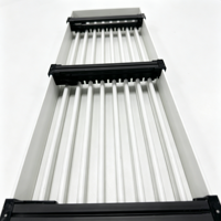 Diffuseur linéaire réglable avec plénum, grille de ventilation CVC moderne, grille d'aération décorative pour plafond et mur, blanc 10x6
