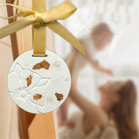 Diffuseur d'huiles essentielles en pierre de gypse aromatique suspendu, écologique, blanc, avec logo personnalisé imprimé