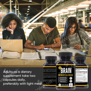 Капсулы AegleWell <span class=keywords><strong>Super</strong></span> Brains для поддержки работы мозга и памяти, растительная добавка, капсулы Alpha Brain - Product Image 6