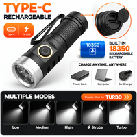 Lampe de travail industrielle EDC 1500 lumens, lampe torche LED portable avec clip magnétique en métal pour mécanicien, réparation automobile, urgence, extérieur