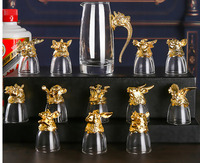 Verre à liqueur en forme de tête d'animal du zodiaque chinois, design créatif, sans plomb, écologique, certifié CE, distributeur de liqueur, accessoires 25 ml