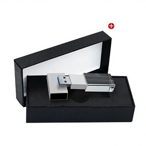Memoria USB 3.0 de Cristal con Logotipo Grabado en 3D, 16GB 32GB 64GB, con Luz LED Azul, Regalo de Boda, Gran Venta - Product Image 2