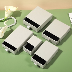 Wholesale Custom Eco Friendly Cardboard Luxury <b>Sliding</b> Jewelry Paper Drawer Box Jewelry Package Box with Foam Insert - Product Image 1