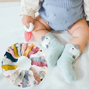 Großhandel Cartoon Anti-Rutsch 0-5 Jahre alt stricken süße Baumwolle Junge Baby Socken