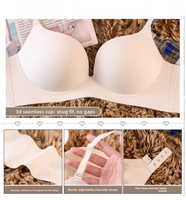 Soutien-gorge sans couture une pièce pour femme, sans armatures, avec bretelles croisées au dos, fin, respirant, tricoté, doux et confortable, bonnets 32-38AB