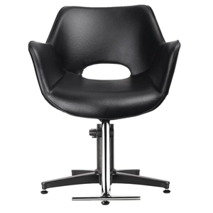 Chaise de barbier hydraulique de luxe moderne et confortable pour femmes, entièrement noire, avec accoudoirs ergonomiques pour la coiffure et la <span class=keywords><strong>coupe</strong></span> de <span class=keywords><strong>cheveux</strong></span> - Product Image 3