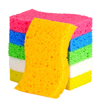 Éponge de cellulose jaune durable réutilisable pâte de bois tissu éponge de nettoyage pour sol salle de bain meubles de cuisine éponge de cuisine