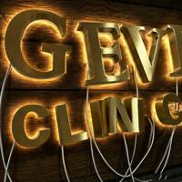 Enseigne rétroéclairée LED en bronze antique, lettres 3D personnalisées en acier inoxydable, panneau mural en métal pour logo, enseigne de magasin, façade de bâtiment commercial