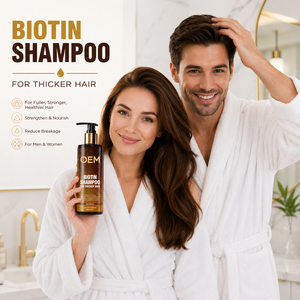 Private Label Biotin <b>Shampoo</b> Bulk Wholesale For Thicker Fuller Hair Anti Hair Loss With Keratin Argan Oil Sulfate & Cruelty Free - Product Image 1