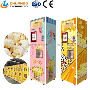 Máquina de venda automática de pipoca operada por moedas multifuncional comercial de grande capacidade máquina de venda automática de pipoca operada por moeda/conta