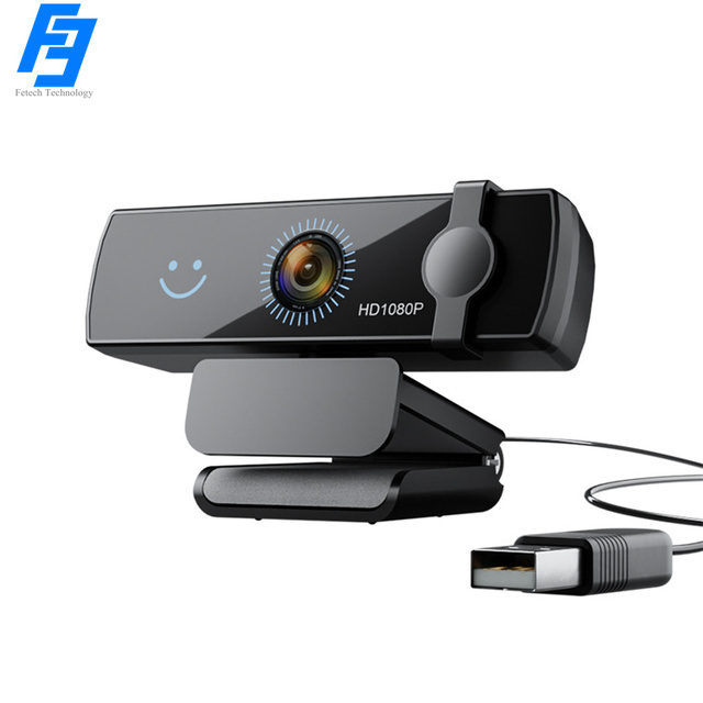 CW100 USB Webcam Wins Hello Face Recognition 1080P 120° Wide Angle 360° Free Adjustment Built-in Microphone with Private Cap