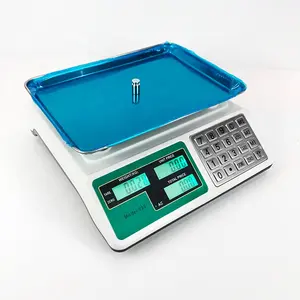 TS-725 CE ROHS BSCI Digital Price Computing Meat Stainless Steel Button Weight Scale 30KG 5G 2G Weighing Instrument Vegetable Sc