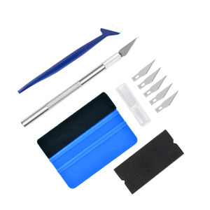 Juego de 10 Herramientas para Vinilo con Espátula, Cortador de Vinilo con Fieltro, Cuchilla para Vinilo y Herramientas de Sellado Rojas - Product Image 1