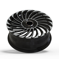 Moyeux de roue forgés intégrés légers noirs et argentés à rotation turbo pour Tesla, Mercedes, véhicules électriques de luxe et SUV (vente en gros)