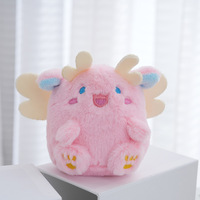 Porte-clés en peluche dragon mignon de dessin animé animaux en peluche pendentif poupée monstres porte-clés en peluche pour machine à griffes enfants vente en gros