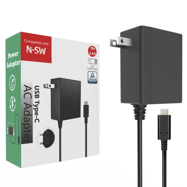 US EU 15V/2.6A Wall Charger for Switch AC Power Adapter for NS