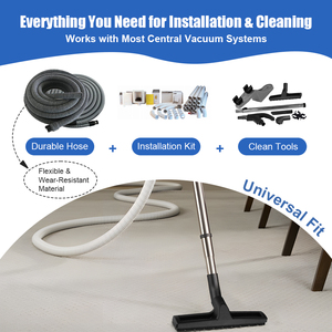 Accesorios Universales para Manguera de <span class=keywords><strong>Aspiradora</strong></span> Central con Mango Estándar, Soporte, Cepillo, Boquilla y <span class=keywords><strong>Tubo</strong></span> Recto - Product Image 3