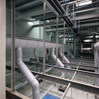 Conduit d'air rond anti-feu en polyester pour atelier de nouvelles énergies Systèmes CVC de conception industrielle Hôpitaux Gymnases Écoles Salles Sous-sols