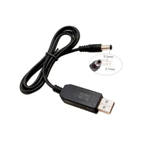 Cable USB de refuerzo 5.5 * 2.1mm DC a DC 5V/9V/12V para Power Bank y Router Inalámbrico, línea de conversión de voltaje 5V