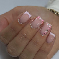 Ongles pressés 100% faits à la main, artificiels, style œil de chat français, sculptés, durs et réutilisables