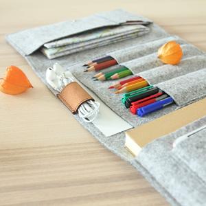 Custom Color Matching Large Capacity Lightweight Portable Simple Pen Storage Inner Bag Felt Non-woven <b>Laptop</b> Foldable <b>Sleeve</b> - Product Image 4