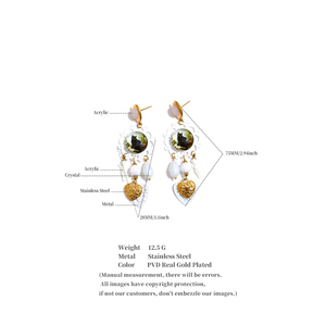 JINYOU 1968 Court винтажные стильные пластиковые серьги с подвесками в виде кошки хрустальные металлические серьги для подарков - Product Image 6