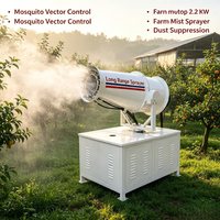 Canon à brouillard électrique automatique 380V pour la lutte antiparasitaire agricole, pulvérisateur de brume 20-60M, machine de suppression de la poussière, pour cultures et contrôle des vecteurs de moustiques